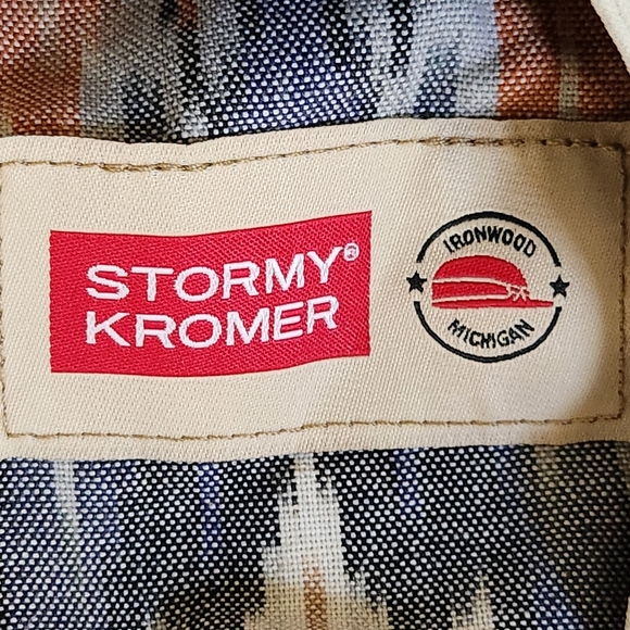 Stormy Kromer Lakeside Wide Brim Sun Hat Size Medium Colors tan cream blue - Picture 10 of 13